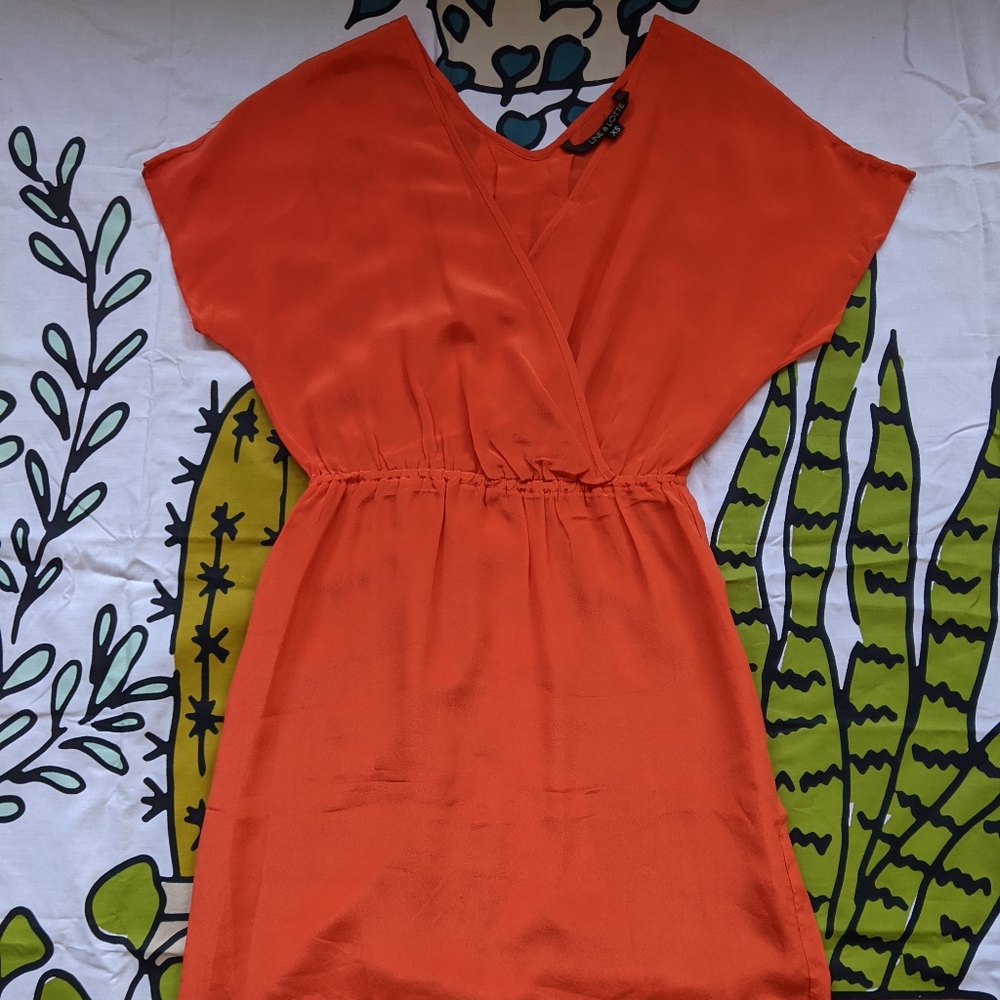 Line&Lotte orange silk short dress